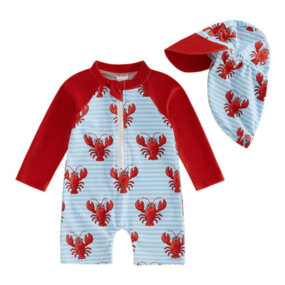 SEA SHELLS Swimsuit with Sun Hat