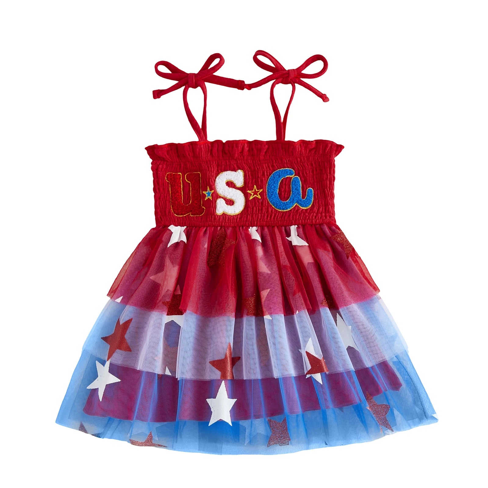 USA Smocked Star Dress