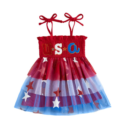 USA Smocked Star Dress