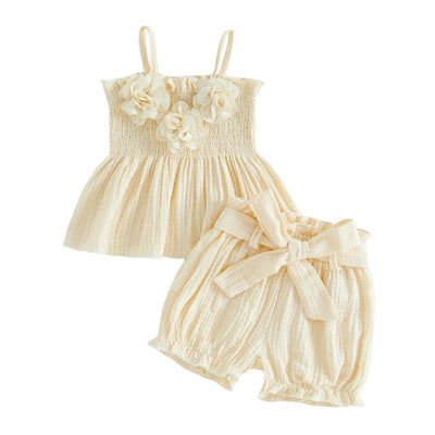 FLOWERS Smocked Summer Outfit