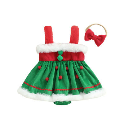 CHRISTMAS ELF Romper Dress