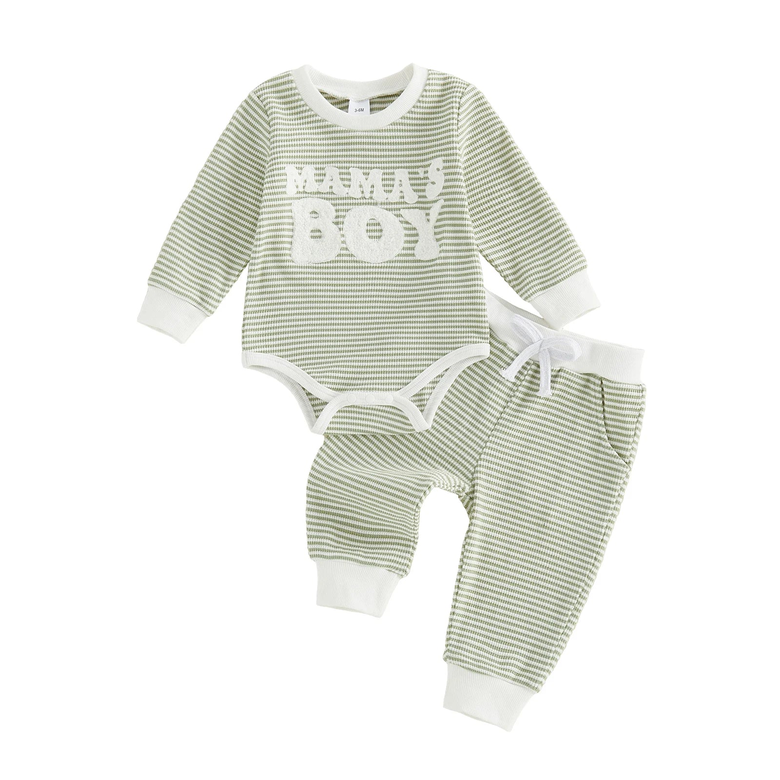 MAMA'S BOY Striped Joggers Outfit