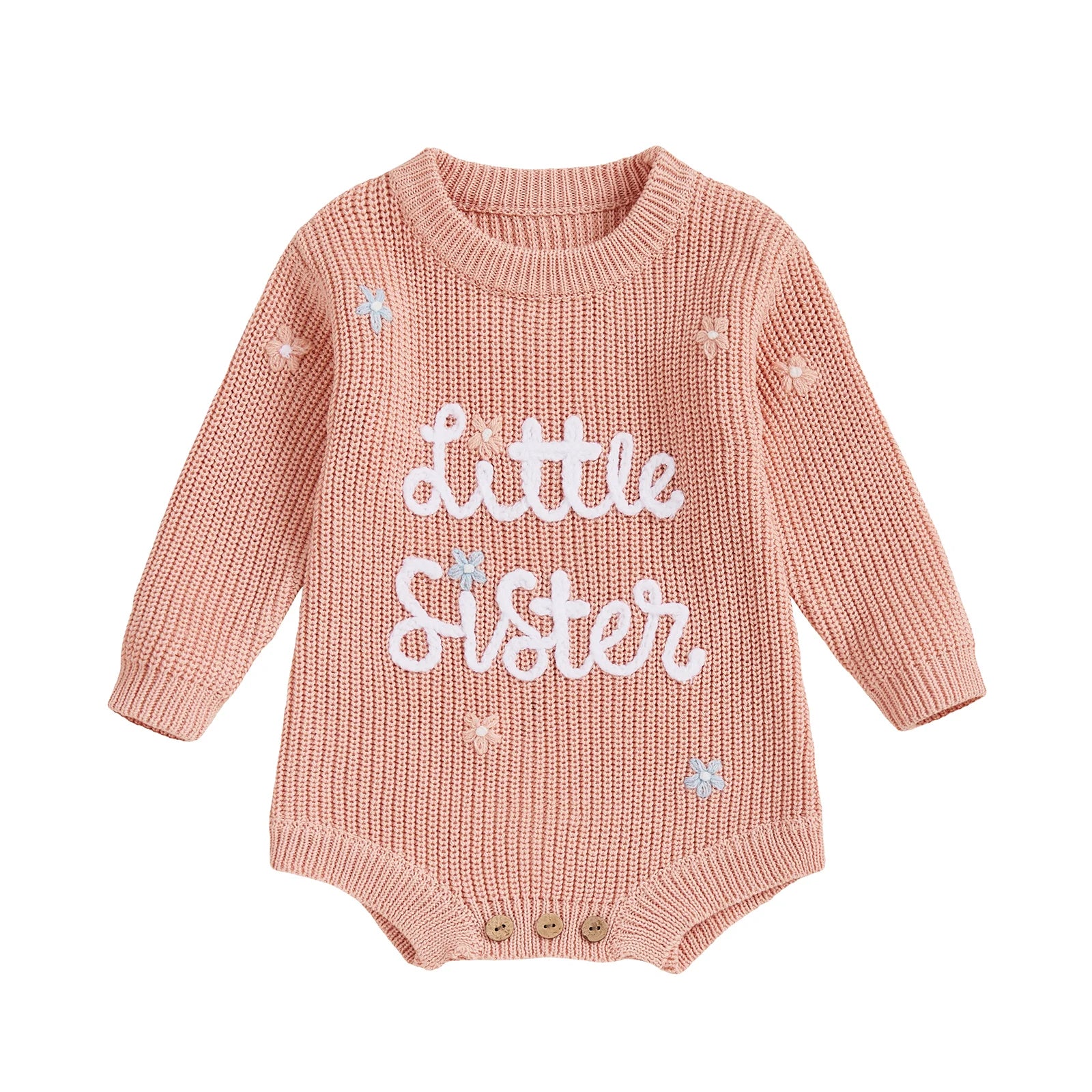 LITTLE SISTER Knitted Romper