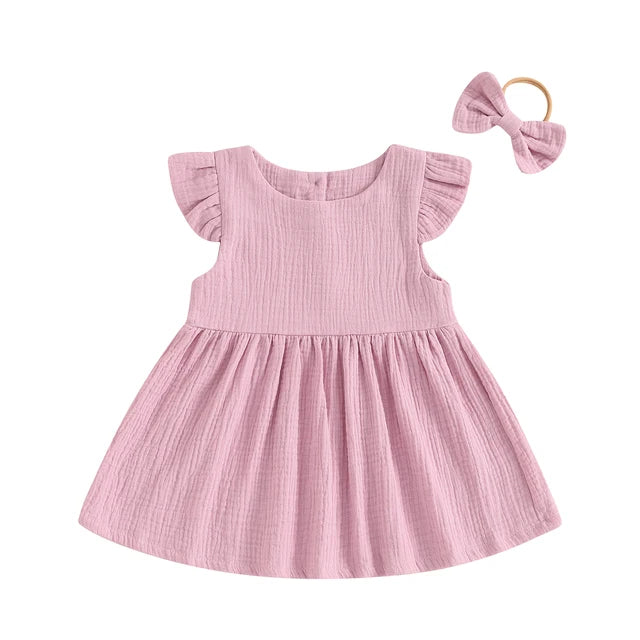 RHEA Muslin Dress with Headband
