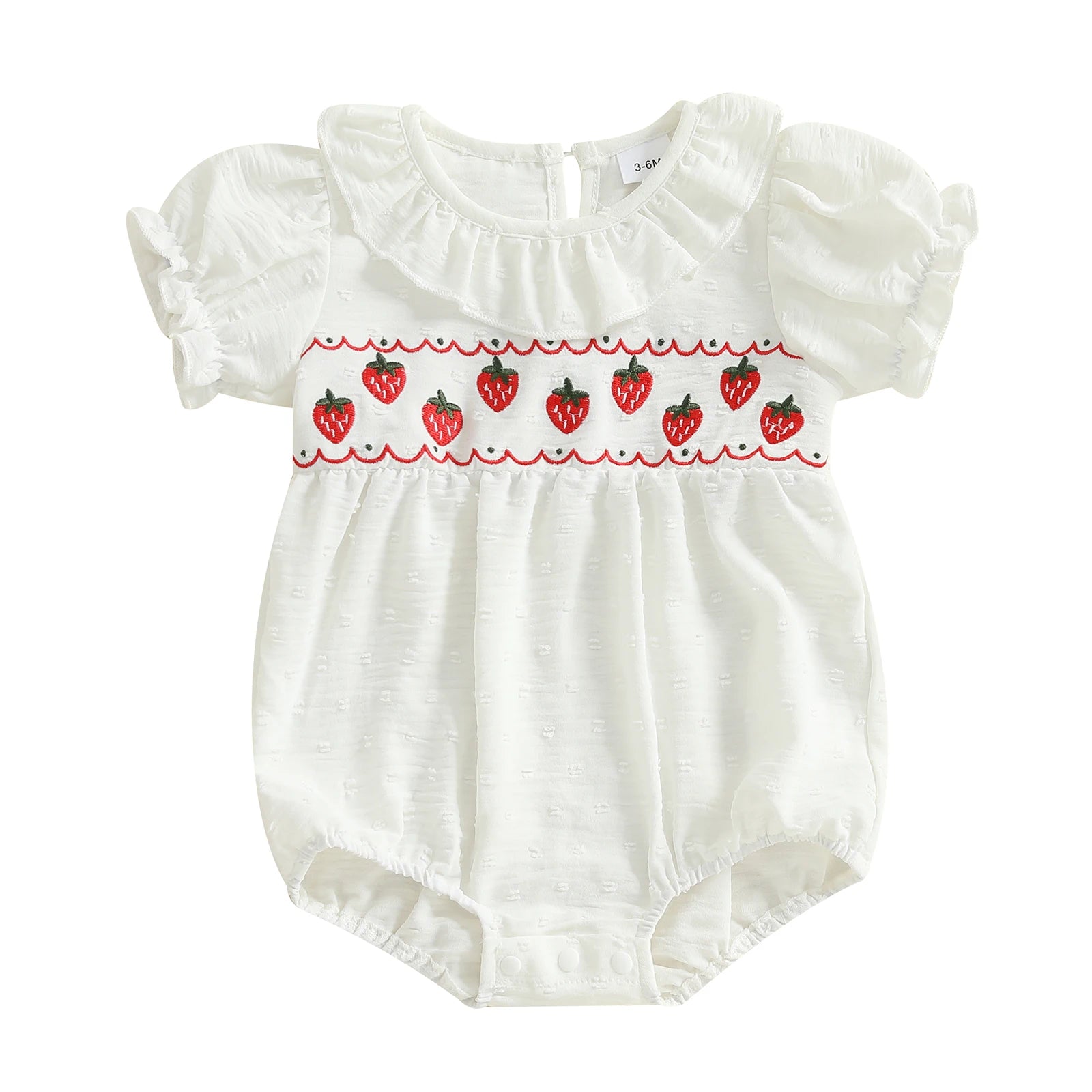 STRAWBERRIES Embroidered Romper