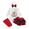 MY 1ST CHRISTMAS Plaid Ruffle Skirt Outfit