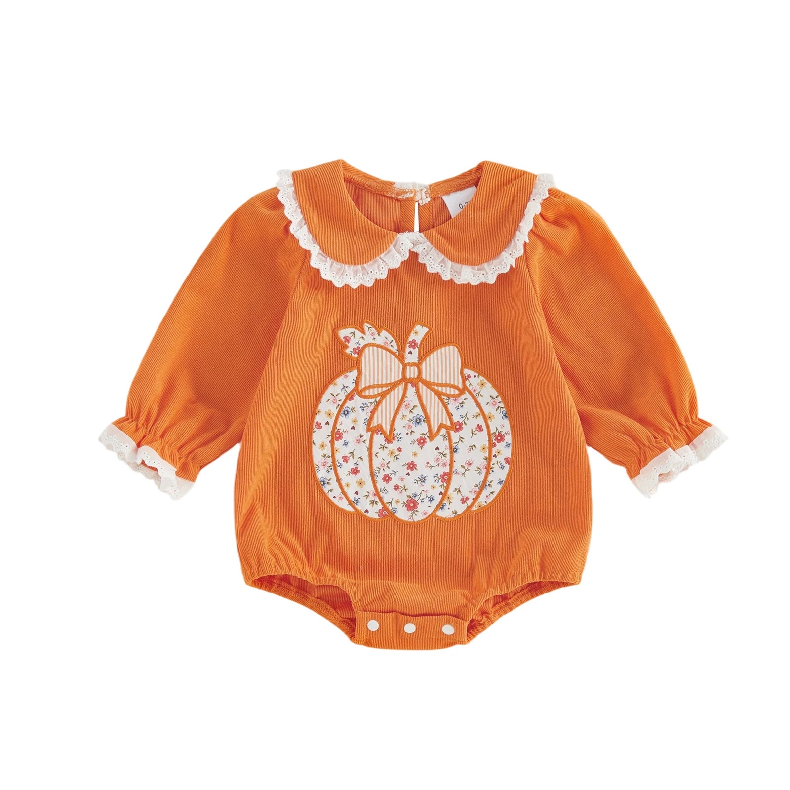 FLORAL PUMPKIN Collar Romper