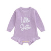 LITTLE SISTER Knitted Ruffle Romper