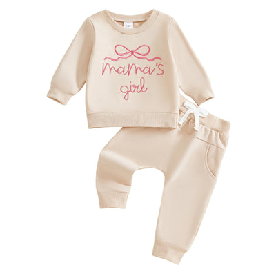 MAMA'S GIRL Creme Joggers Outfit