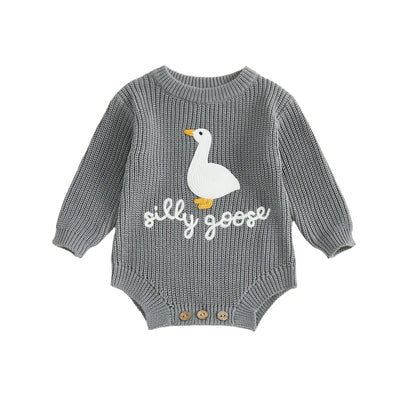 SILLY GOOSE Knitted Romper