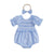 ELSIE Smocked Blue Romper