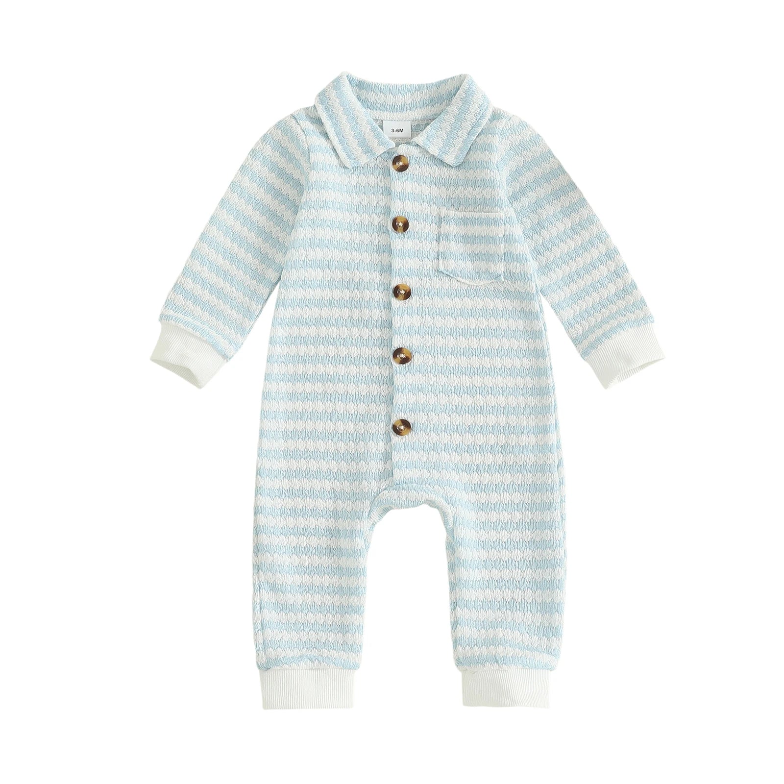 JASPER Striped Collar Jumpsuit