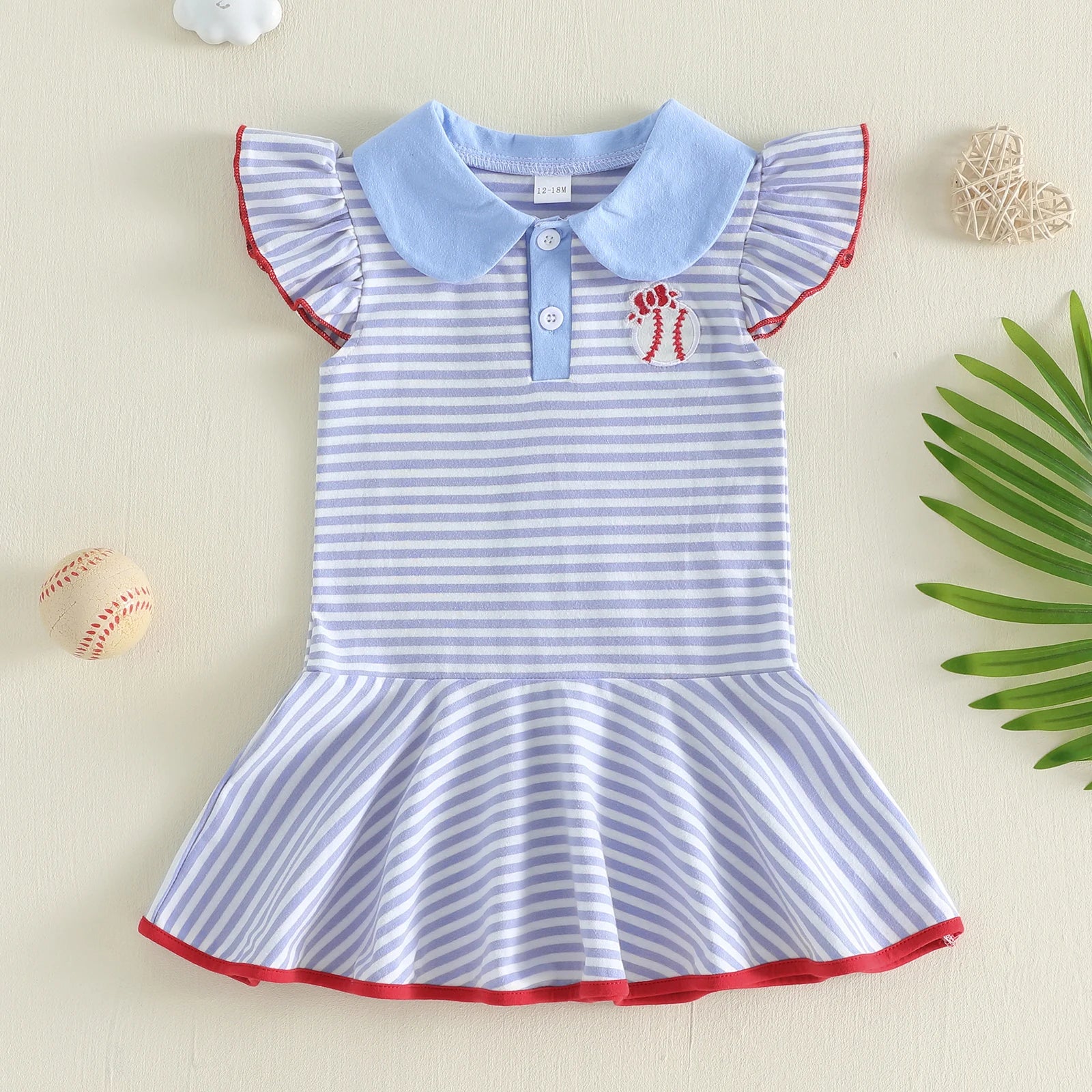 BASEBALL Striped Dress