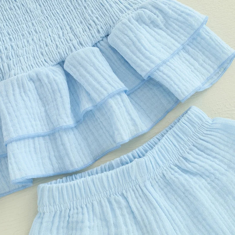 KAYLA Smocked Ruffle Top Outfit