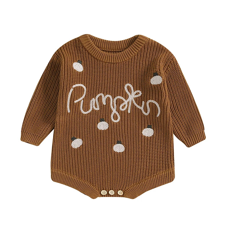 PUMPKIN Knitted Romper