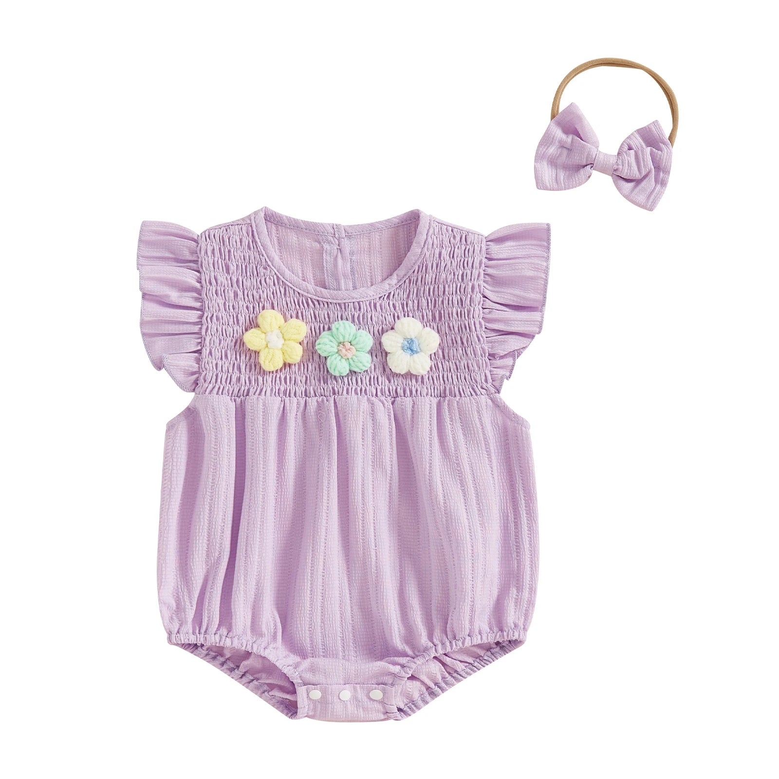 FLOWERS Smocked Romper