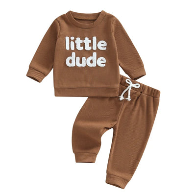 LITTLE DUDE Waffle Outfit