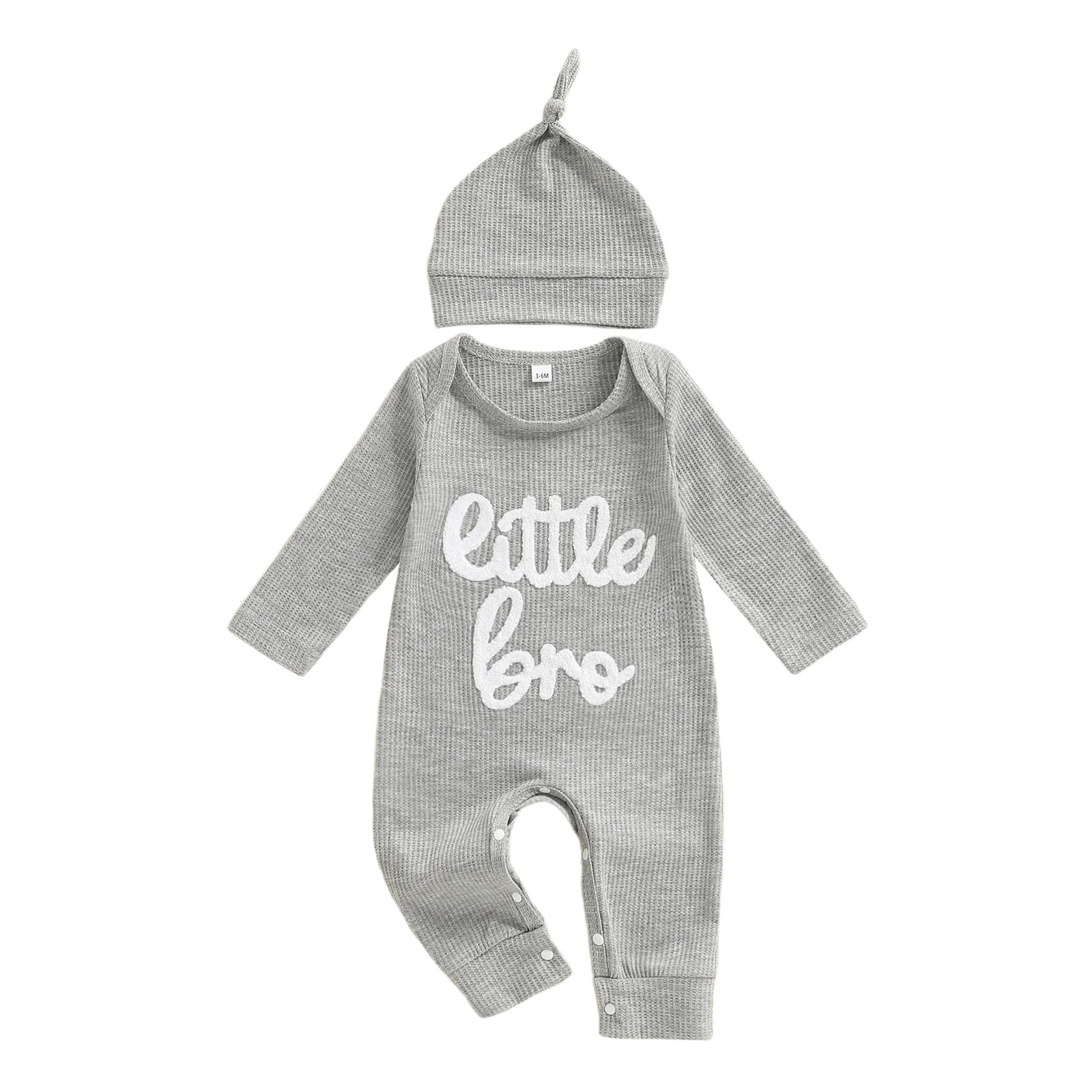LITTLE BRO Waffle Knit Jumpsuit