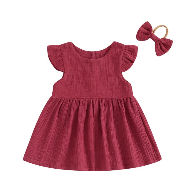 RHEA Muslin Dress with Headband