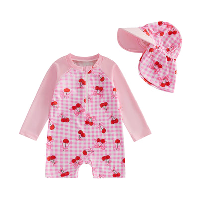 BERRIES & BOWS Swimsuit with Sun Hat
