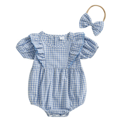 MADELEINE Checkered Romper