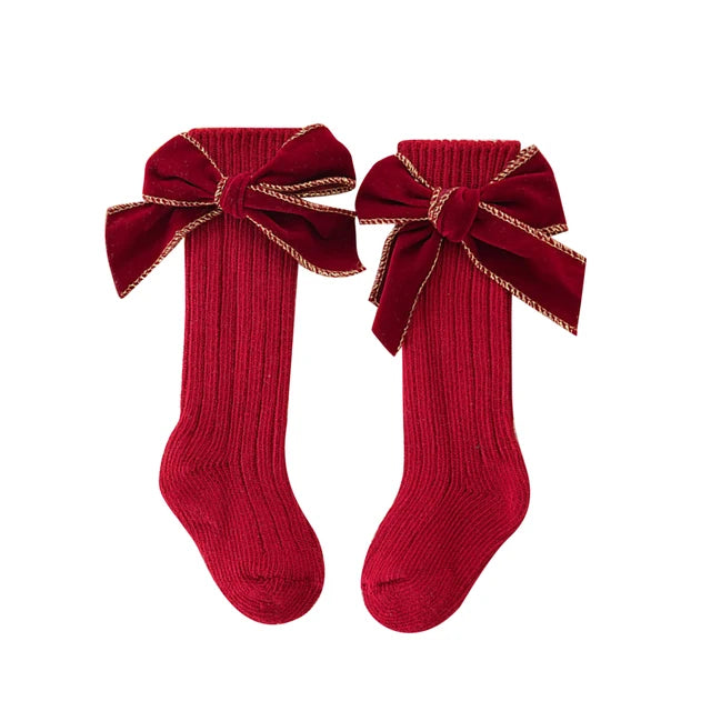 MARY Velvet Bow Socks