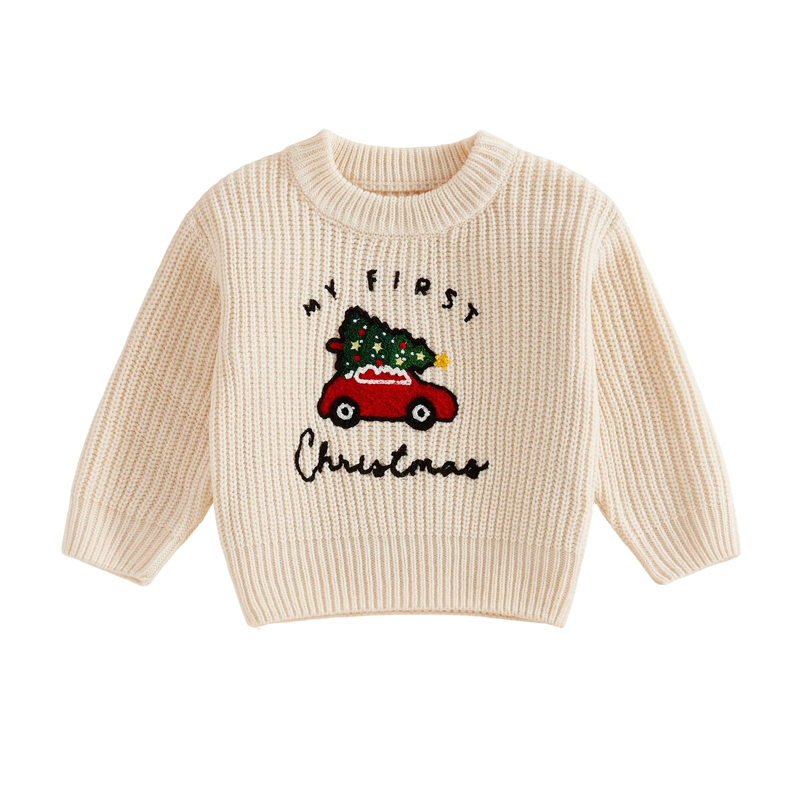 MY FIRST CHRISTMAS Car Knitted Sweater