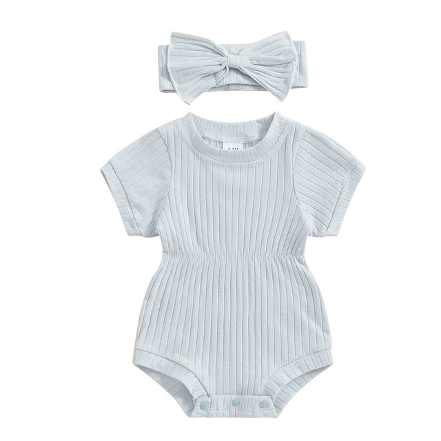 NOLA Ribbed Romper with Headband