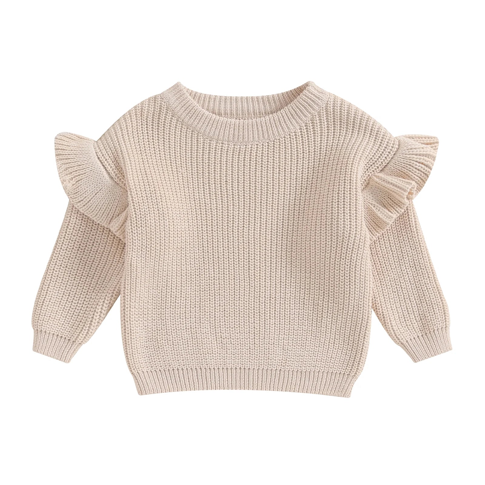 AUDREY Ruffle Sleeve Knitted Sweater