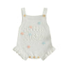 LITTLE SISTER Knitted Floral Romper