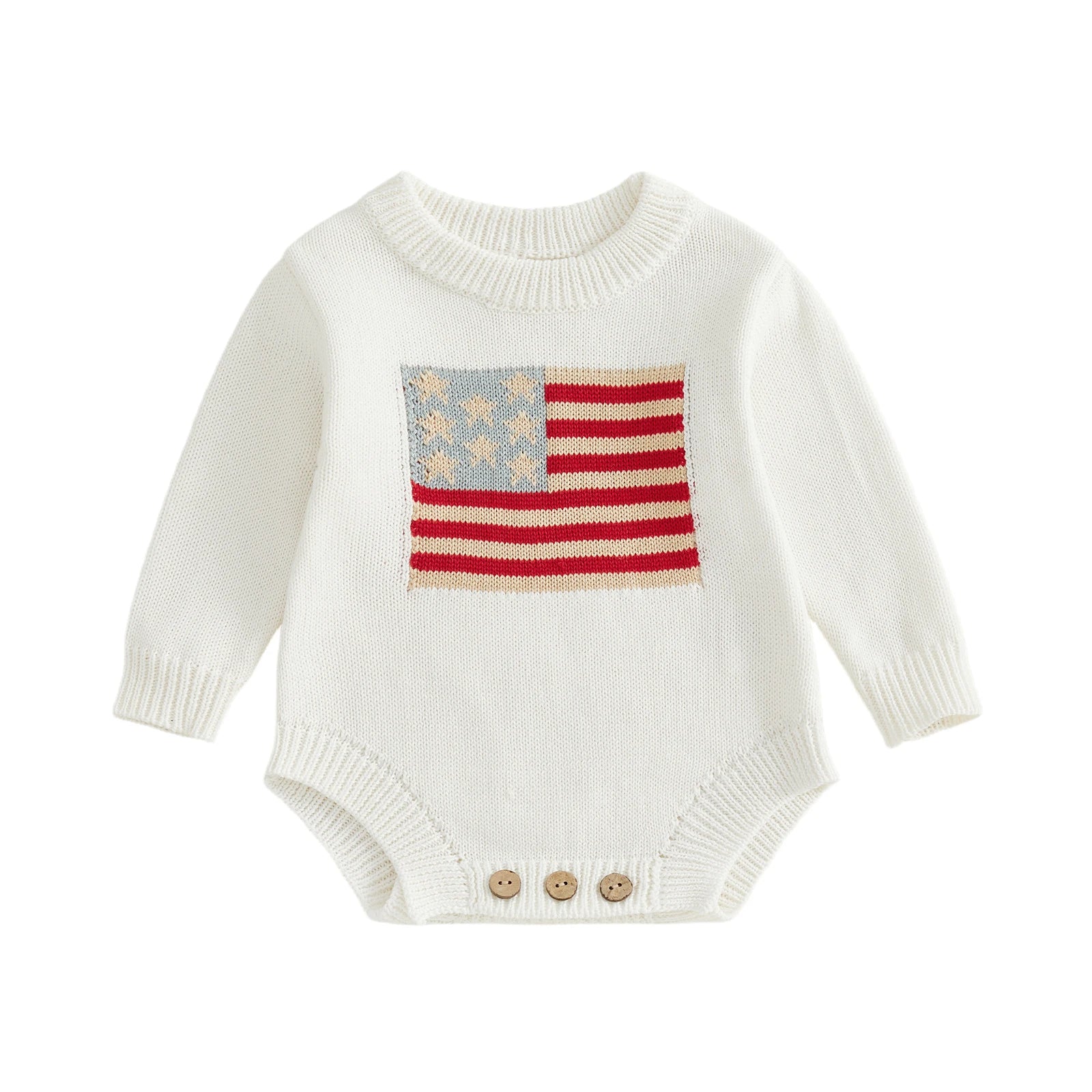 USA FLAG Knitted Romper