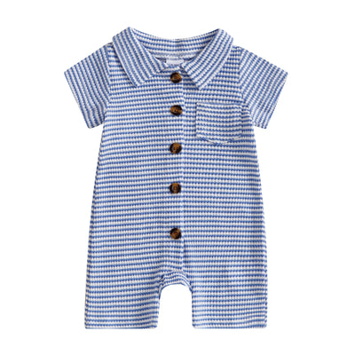 ROBIN Striped Button Romper