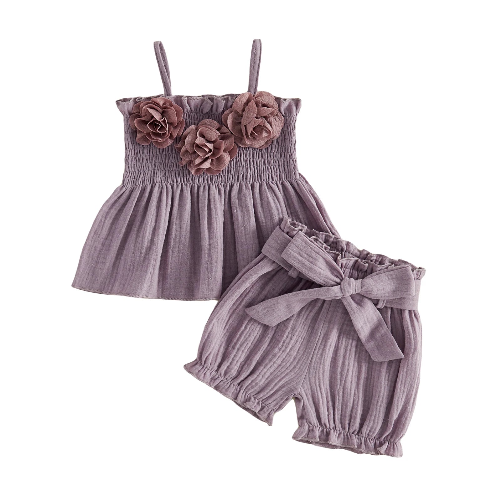 FLOWERS Smocked Summer Outfit