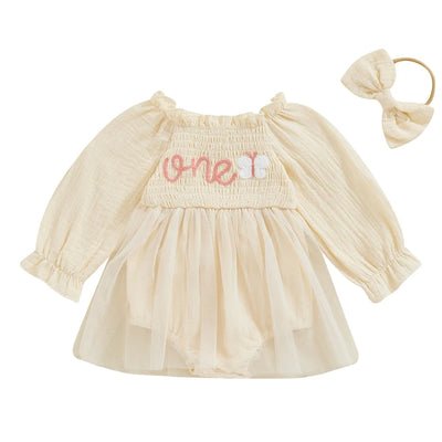 ONE Butterfly Tulle Romper Dress