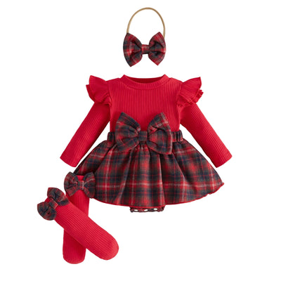 VIVIENNE Plaid Romper Dress