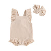 LILY Ribbed Ruffle Romper