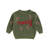 MERRY Candy Cane Knitted Sweater