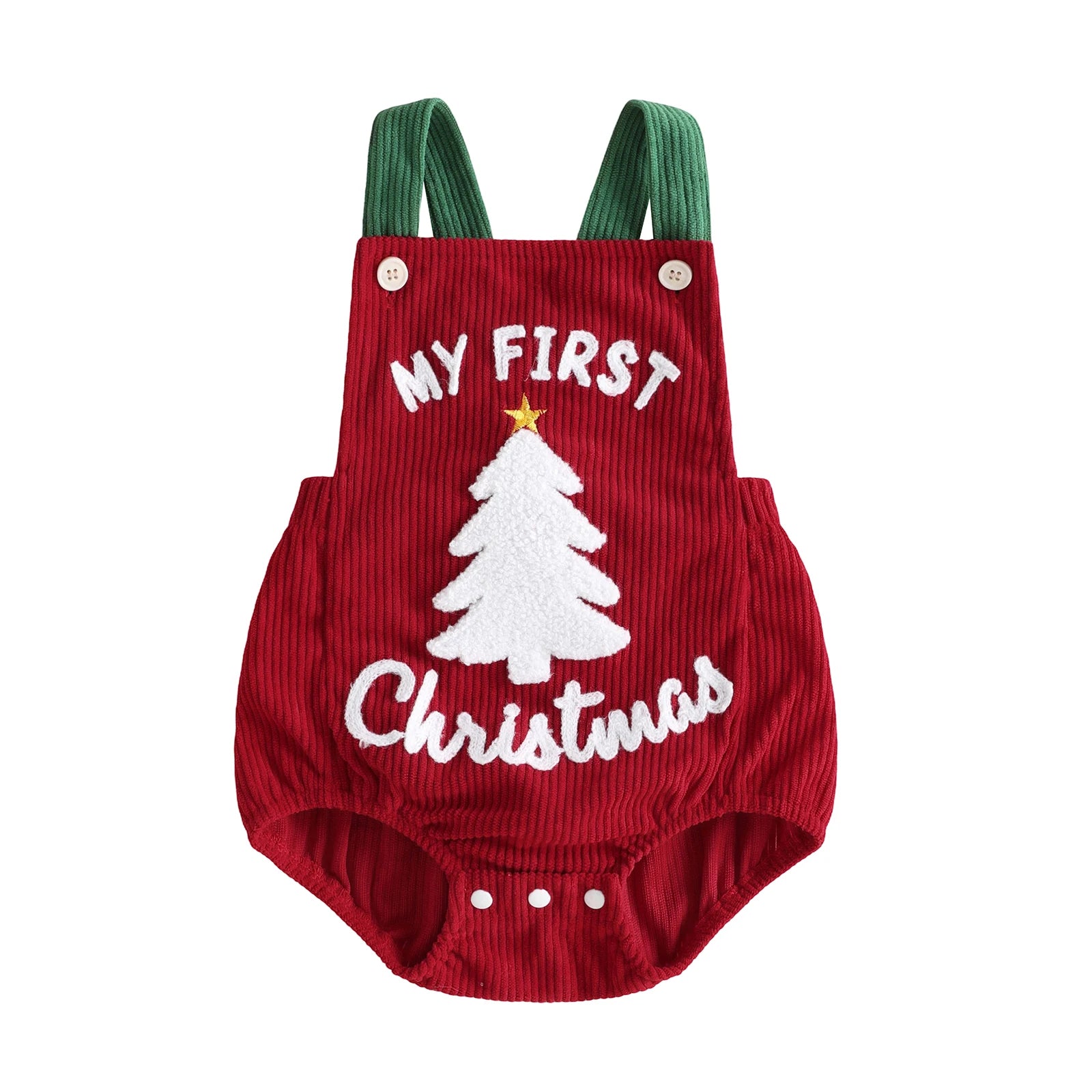 MY FIRST CHRISTMAS Corduroy Romper