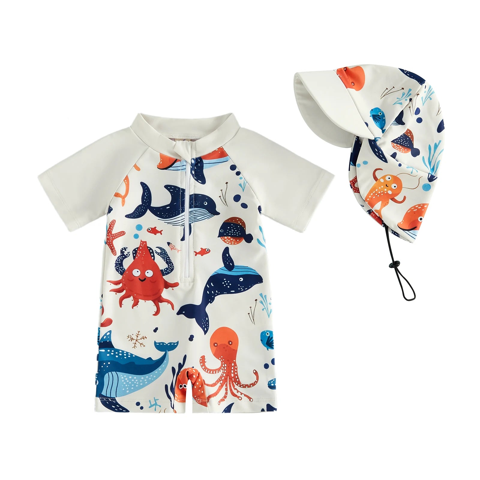 BEACH TIME Swimsuit with Sun Hat