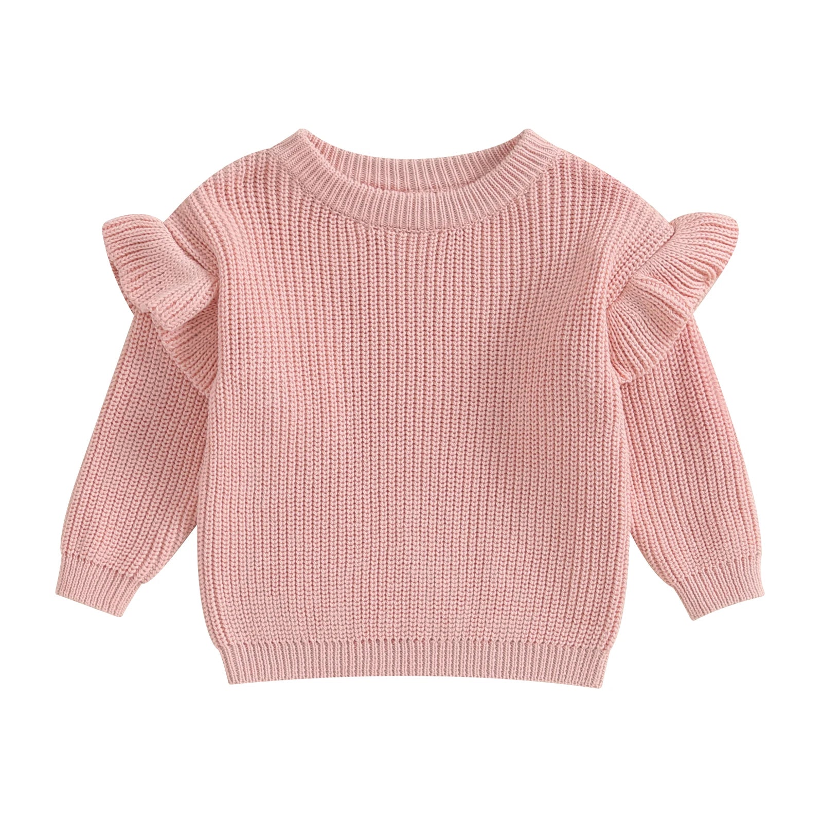 AUDREY Ruffle Sleeve Knitted Sweater