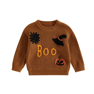 BOO Halloween Knitted Sweater
