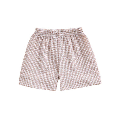 SUMMER Plaid Muslin Shorts