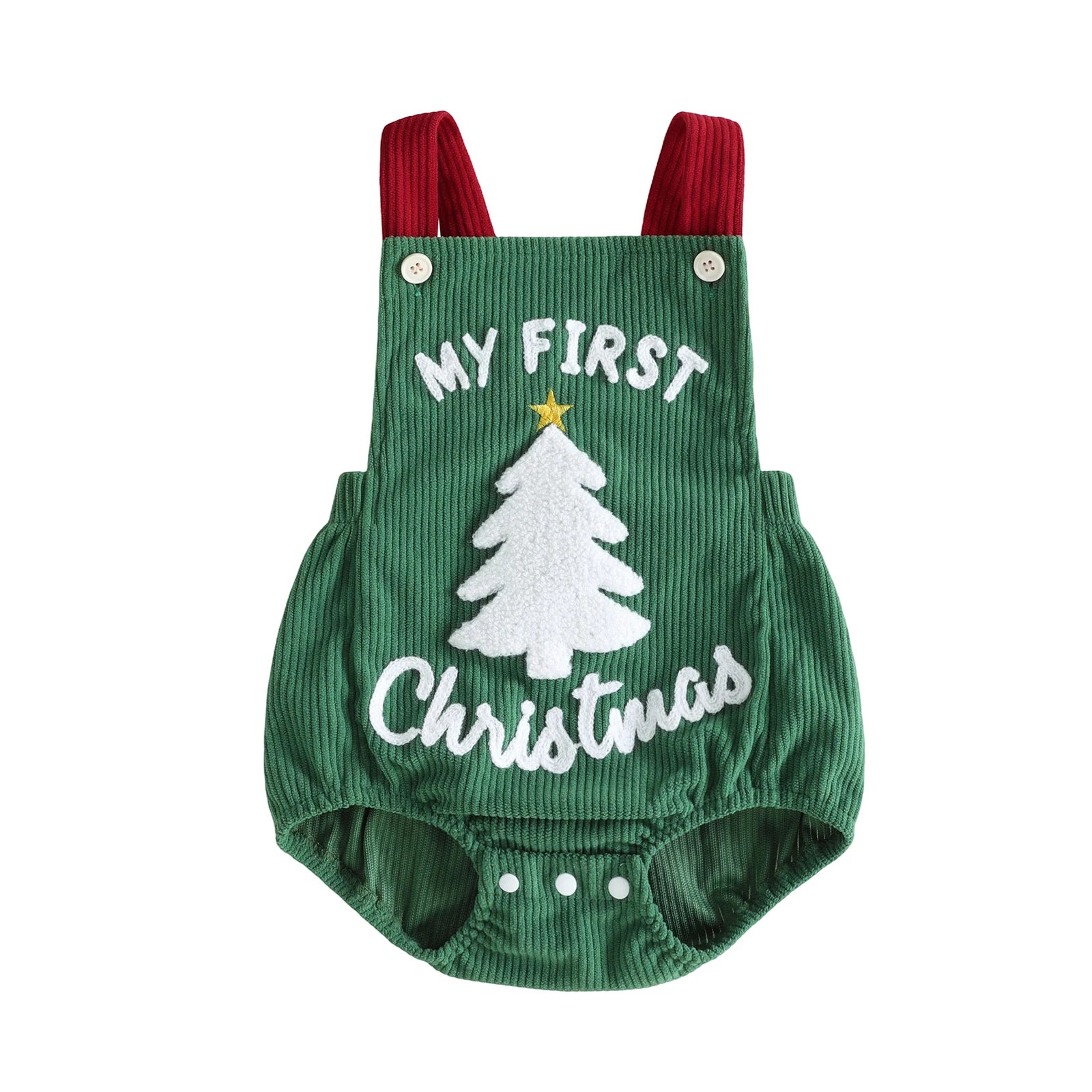 MY FIRST CHRISTMAS Corduroy Romper