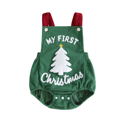 MY FIRST CHRISTMAS Corduroy Romper