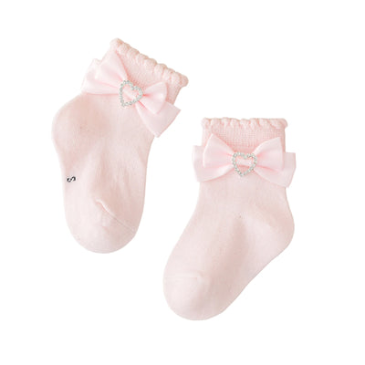 SPARKLING HEART Bowtie Socks