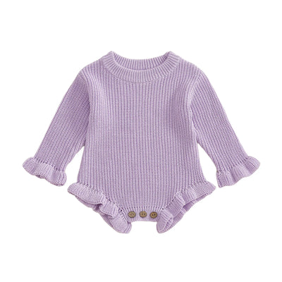 JANIE Knitted Ruffle Romper