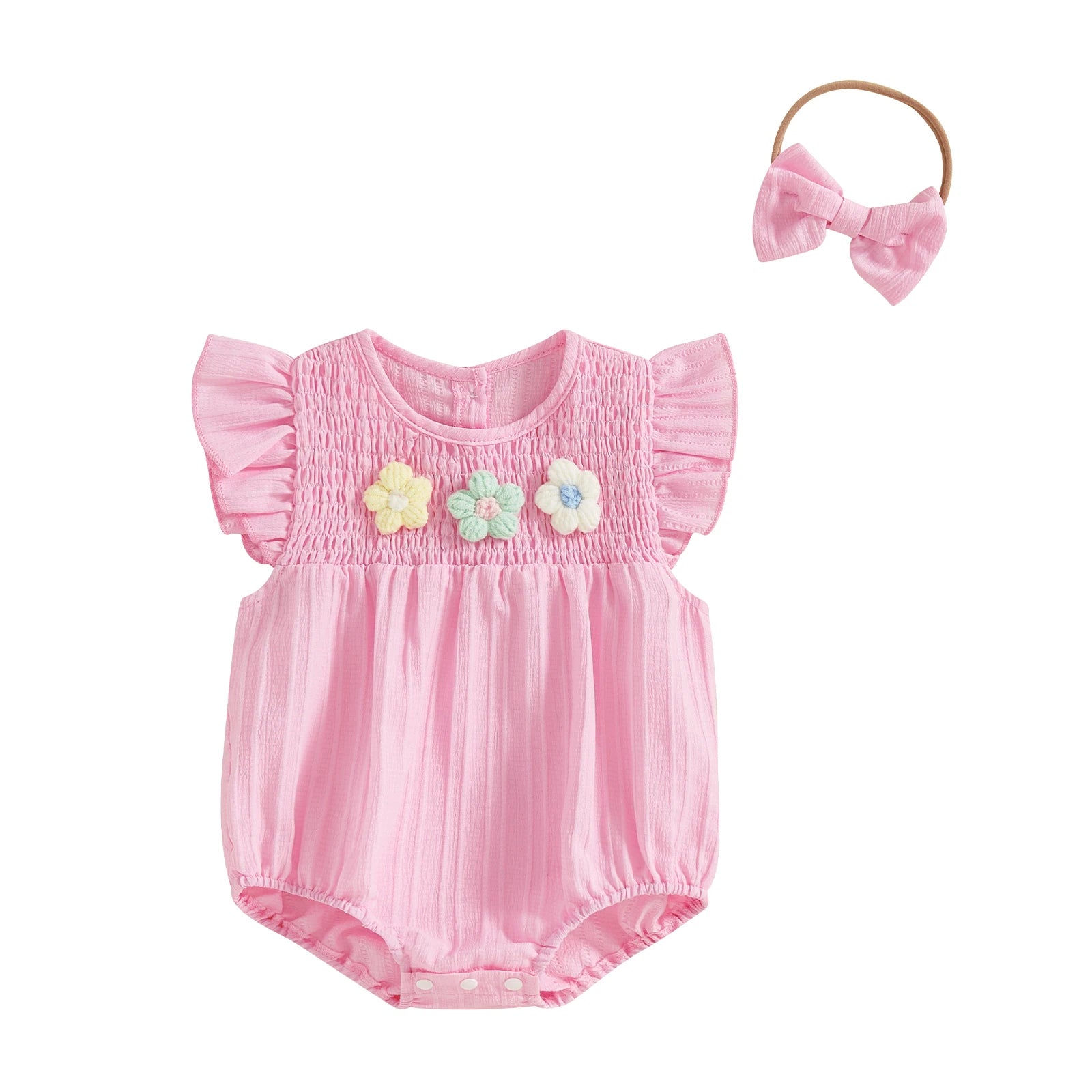 FLOWERS Smocked Romper