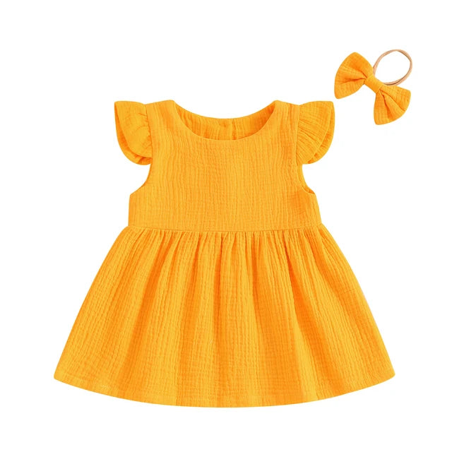 RHEA Muslin Dress with Headband