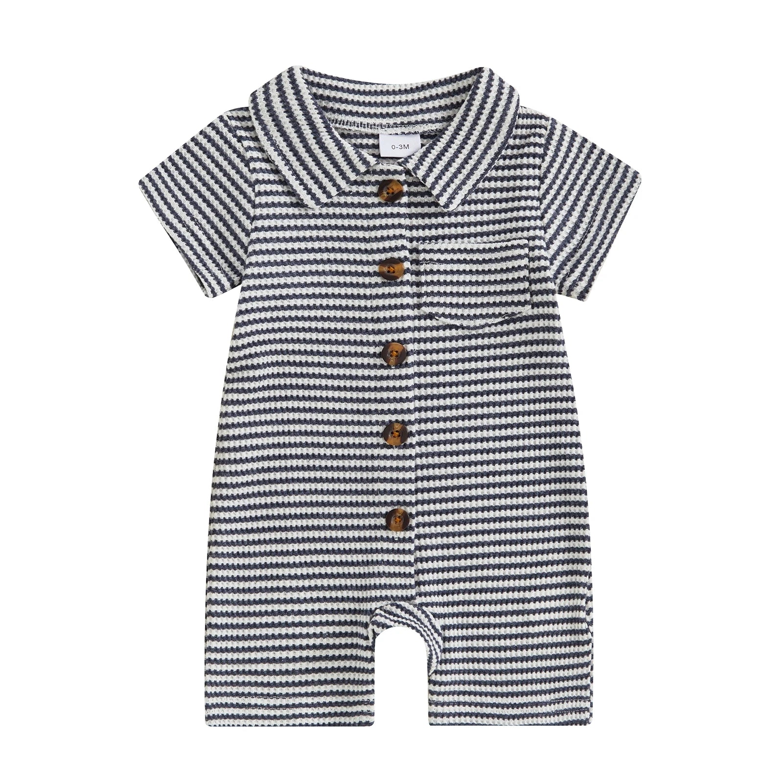 ROBIN Striped Button Romper