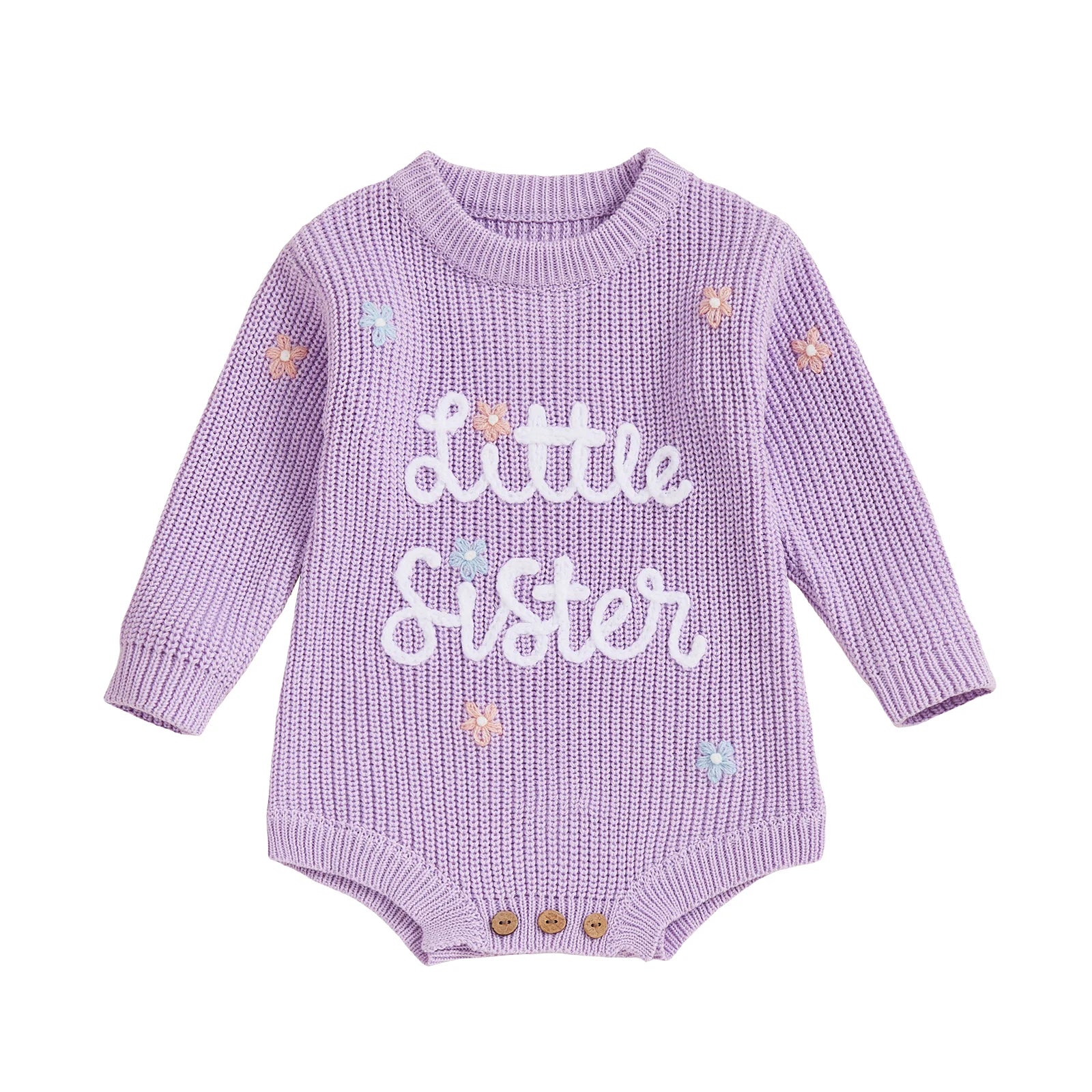 LITTLE SISTER Knitted Romper